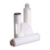 Geplisseerde filterkaars met groot filteroppervlak voor lage drukval en lange standtijd